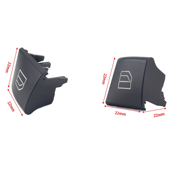 2 PCS Car Left and Right Front Window Switch Button Front Cover for Mercedes-Benz