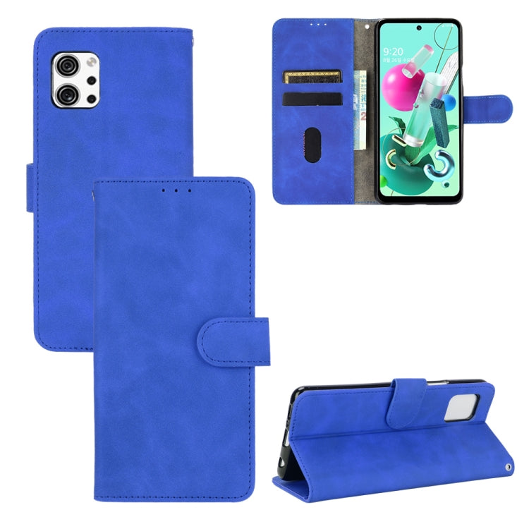 For LG Q92 5G Solid Color Skin Feel Magnetic Buckle Horizontal Flip Calf Texture PU Leather Case with Holder & Card Slots & Wallet