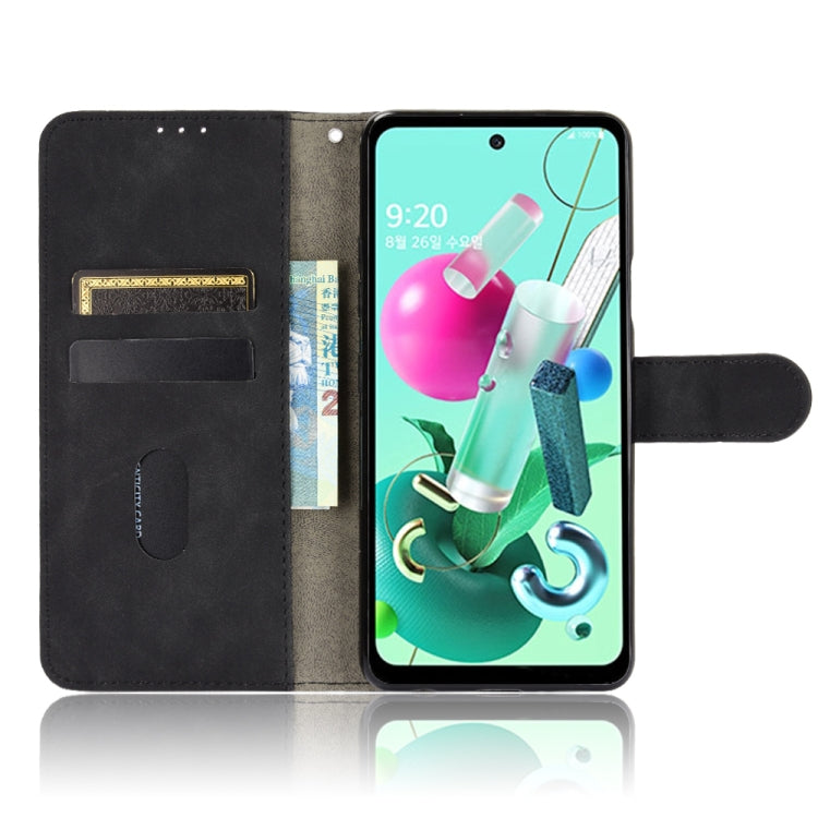 For LG Q92 5G Solid Color Skin Feel Magnetic Buckle Horizontal Flip Calf Texture PU Leather Case with Holder & Card Slots & Wallet