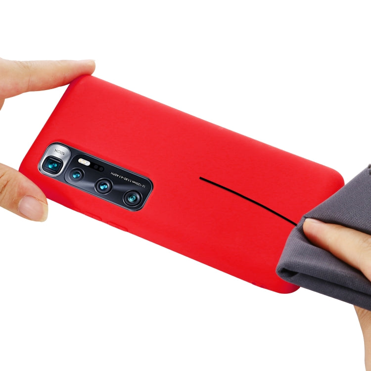 For Xiaomi Mi 10 Ultra Pure Color Liquid Silicone Shockproof Full Coverage Case