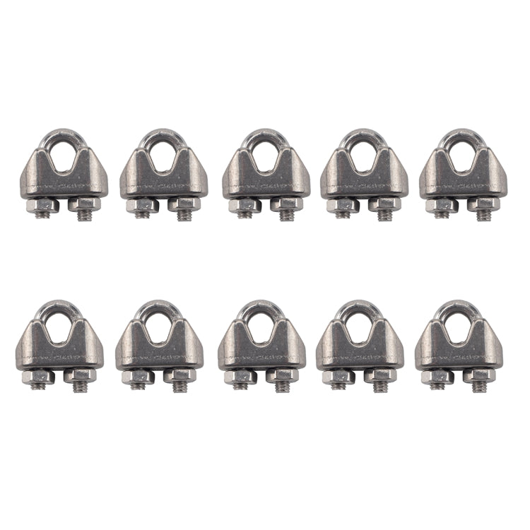 20 PCS M10 Stainless Steel 304 Wire Rope Cable Clip Clamp