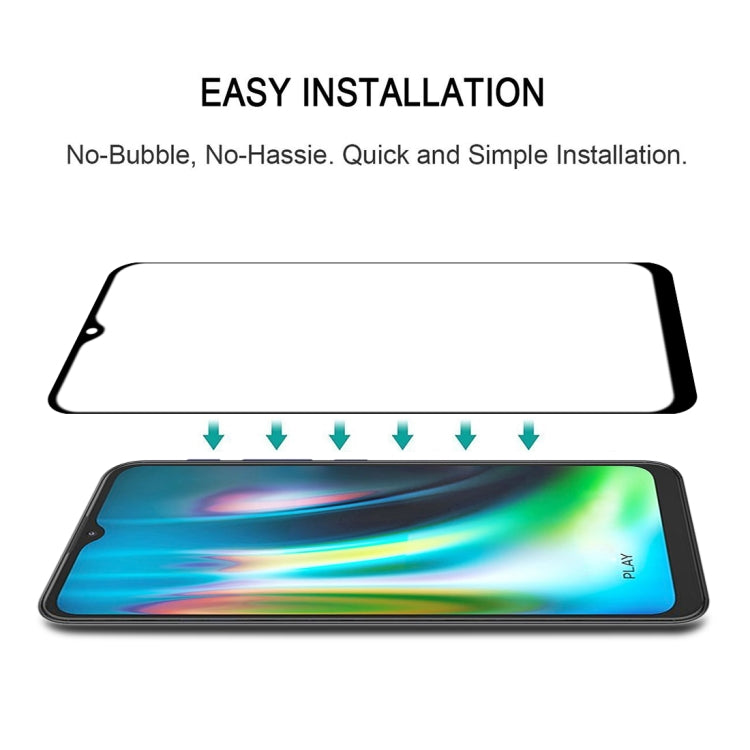 For Motorola Moto G9 Play 25 PCS Full Glue Full Screen Tempered Glass Film