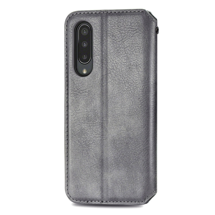 For Sharp Aquos Zero 5G Basic Cubic Grid Pressed Horizontal Flip Magnetic PU Leather Case with Holder & Card Slots & Wallet