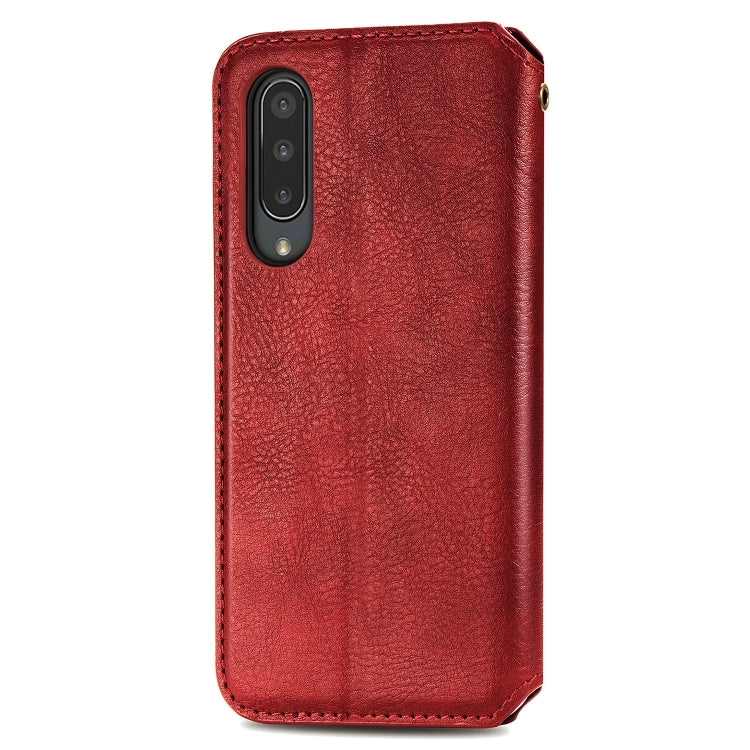 For Sharp Aquos Zero 5G Basic Cubic Grid Pressed Horizontal Flip Magnetic PU Leather Case with Holder & Card Slots & Wallet