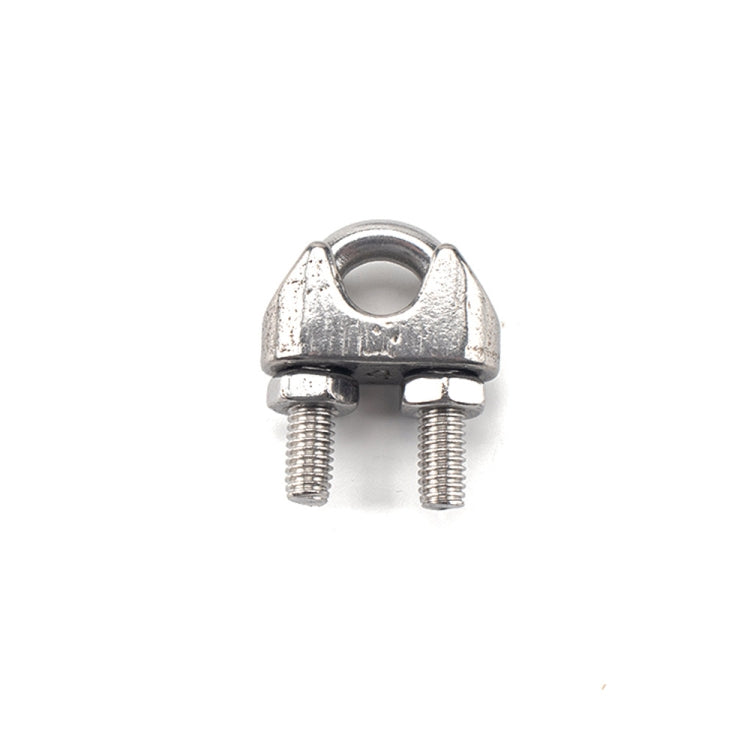 30 PCS M4 304 Stainless Steel Wire Rope Cable Clip Clamp with Thimble Triangle Ring