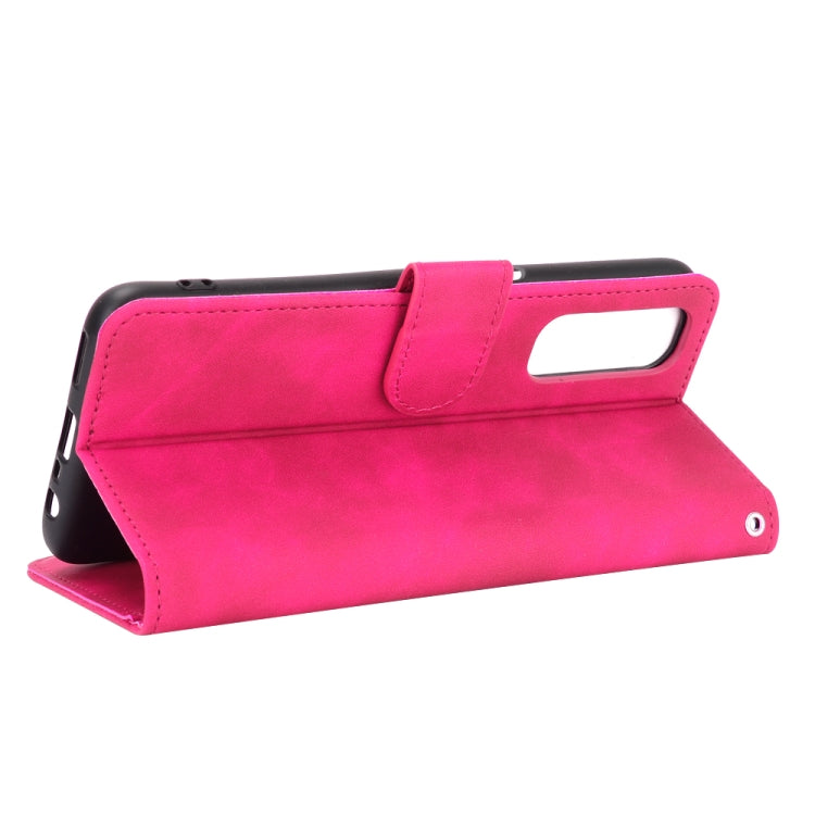 For OPPO Realme Narzo 20 Pro Solid Color Skin Feel Magnetic Buckle Horizontal Flip Calf Texture PU Leather Case with Holder & Card Slots & Wallet