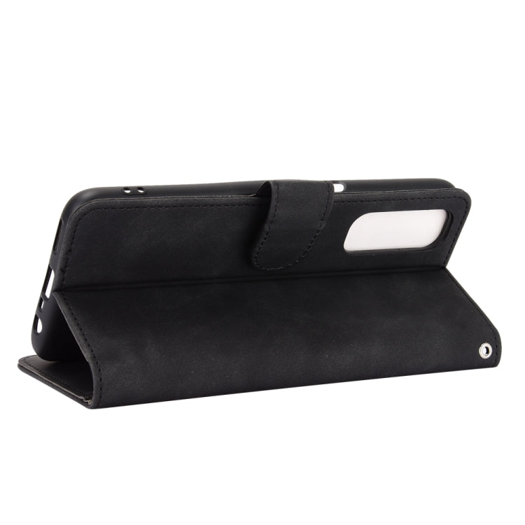 For OPPO Realme Narzo 20 Pro Solid Color Skin Feel Magnetic Buckle Horizontal Flip Calf Texture PU Leather Case with Holder & Card Slots & Wallet