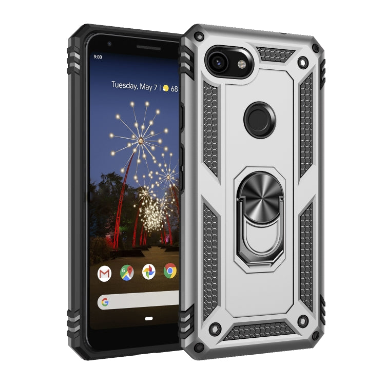For Google Pixel 3a XL Shockproof TPU + PC Protective Case with 360 Degree Rotating Holder