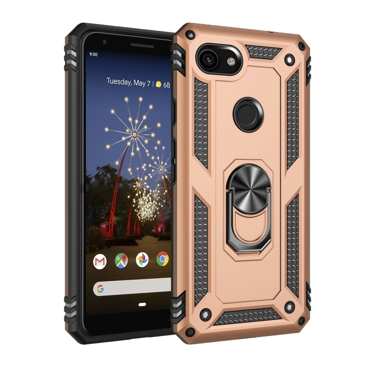 For Google Pixel 3a XL Shockproof TPU + PC Protective Case with 360 Degree Rotating Holder