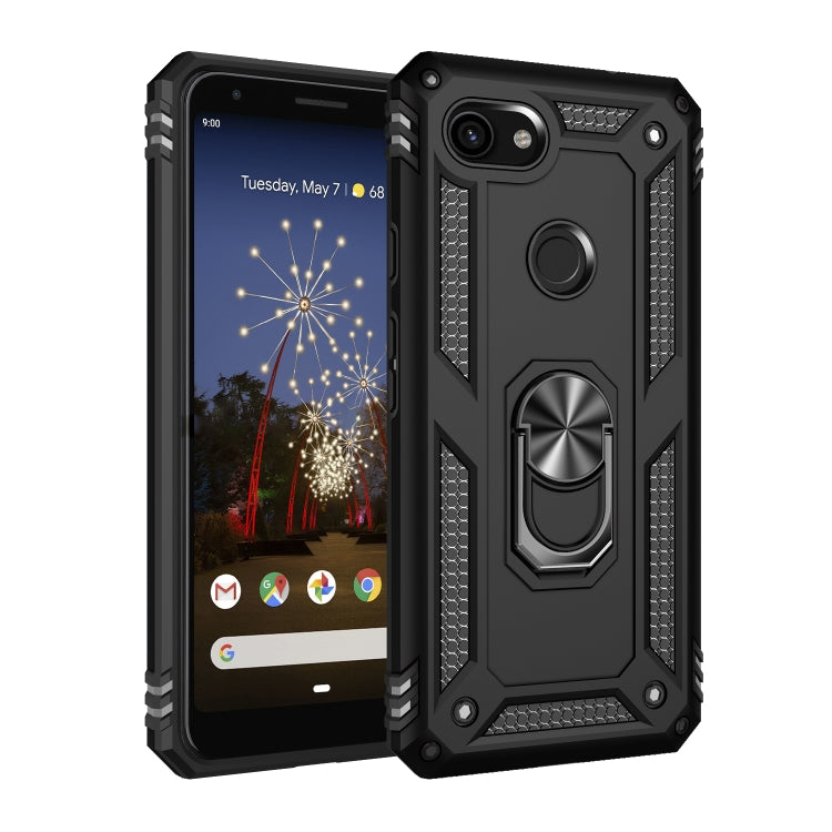 For Google Pixel 3a XL Shockproof TPU + PC Protective Case with 360 Degree Rotating Holder