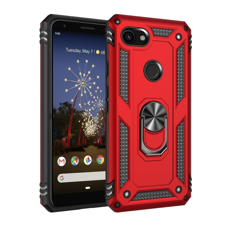 For Google Pixel 3a XL Shockproof TPU + PC Protective Case with 360 Degree Rotating Holder