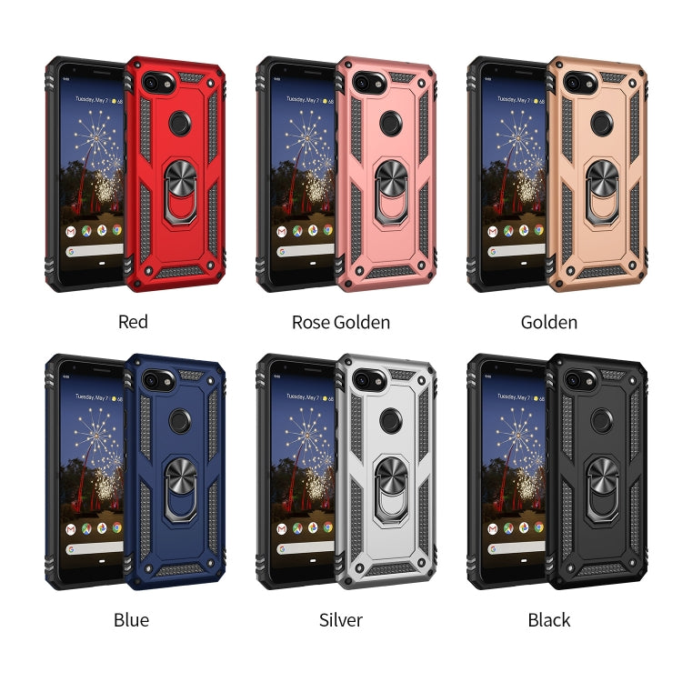 For Google Pixel 3a XL Shockproof TPU + PC Protective Case with 360 Degree Rotating Holder