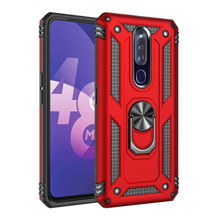 For OPPO F11 Pro Shockproof TPU + PC Protective Case with 360 Degree Rotating Holder