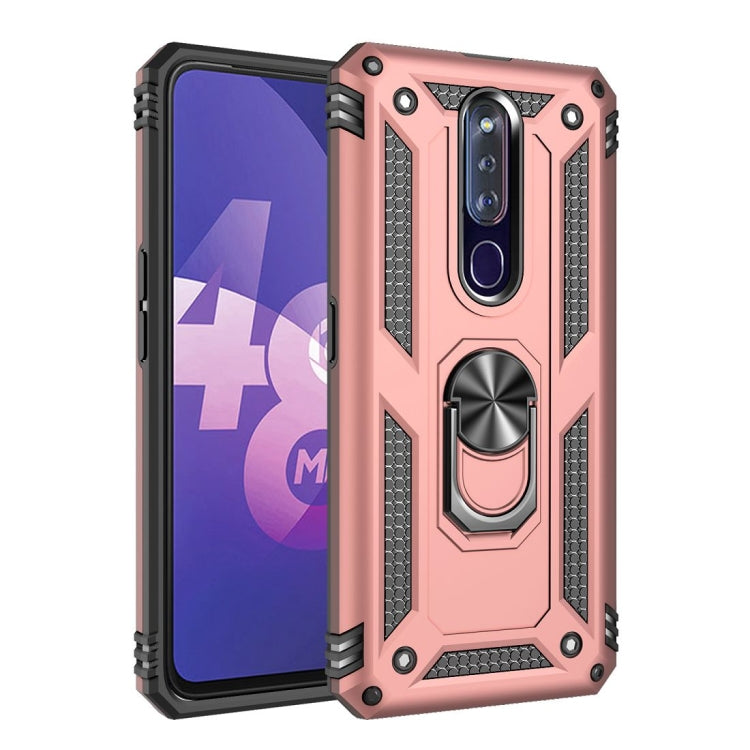 For OPPO F11 Pro Shockproof TPU + PC Protective Case with 360 Degree Rotating Holder