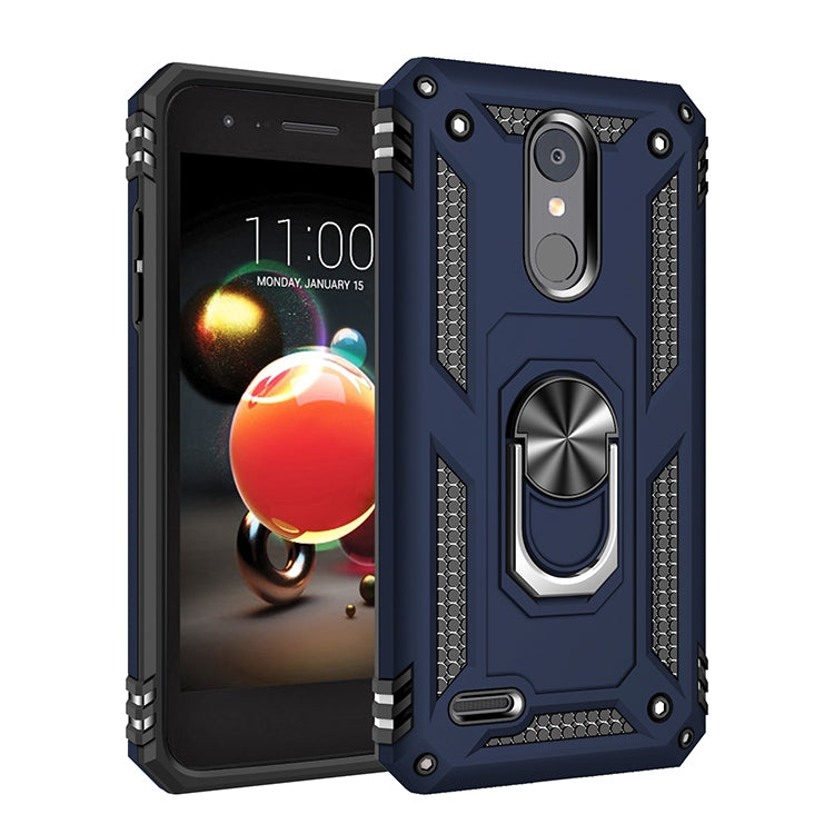 For LG Aristo 2 Shockproof TPU + PC Protective Case with 360 Degree Rotating Holder