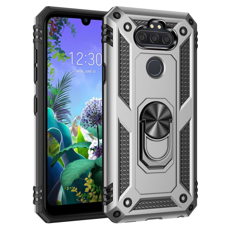 For LG Aristo 5 Shockproof TPU + PC Protective Case with 360 Degree Rotating Holder