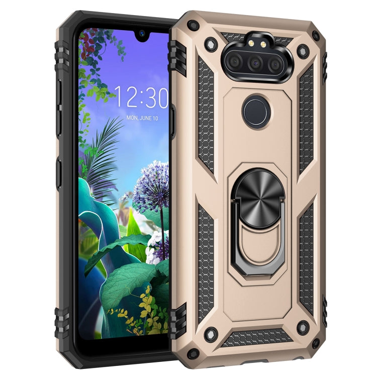 For LG Aristo 5 Shockproof TPU + PC Protective Case with 360 Degree Rotating Holder