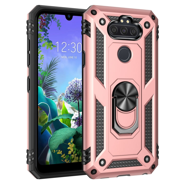 For LG Aristo 5 Shockproof TPU + PC Protective Case with 360 Degree Rotating Holder