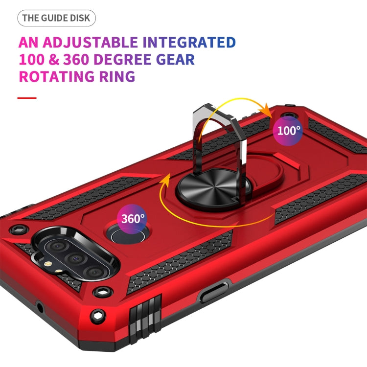 For LG Aristo 5 Shockproof TPU + PC Protective Case with 360 Degree Rotating Holder
