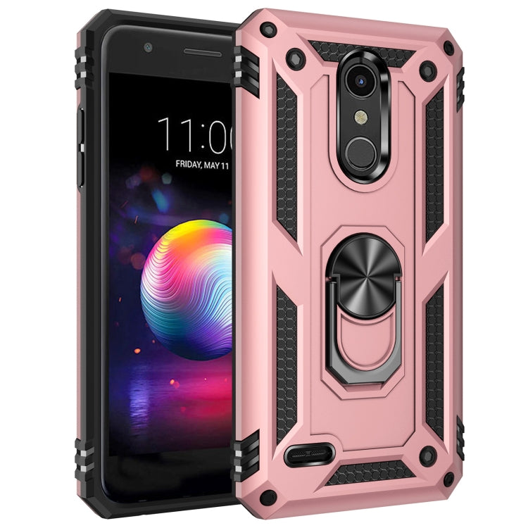 For LG K30 Shockproof TPU + PC Protective Case with 360 Degree Rotating Holder