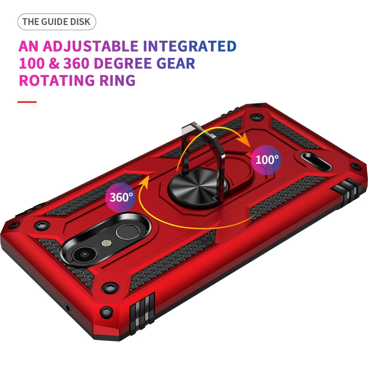 For LG K30 Shockproof TPU + PC Protective Case with 360 Degree Rotating Holder