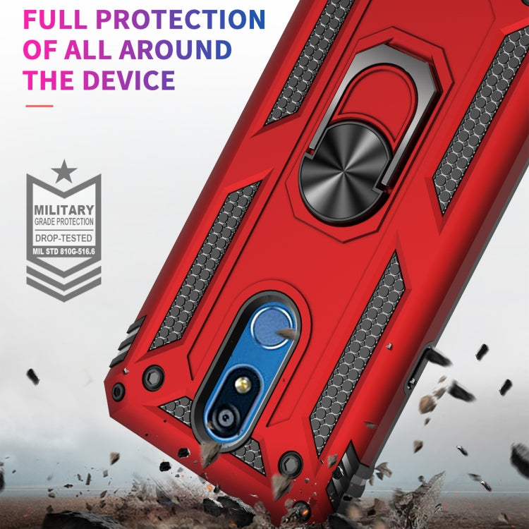 For LG K40 Shockproof TPU + PC Protective Case with 360 Degree Rotating Holder