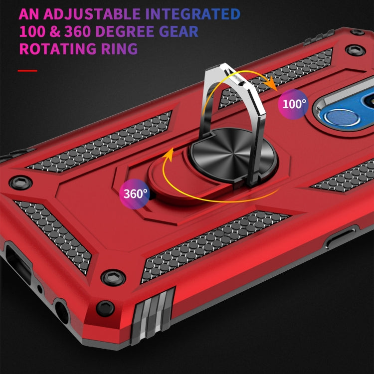 For LG K40 Shockproof TPU + PC Protective Case with 360 Degree Rotating Holder