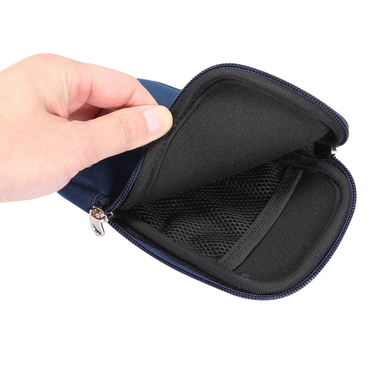 Universal Elasticity Zipper Protective Case Storage Bag with Lanyard For Huawei Mate 20 X / 7.2 inch Smart Phones