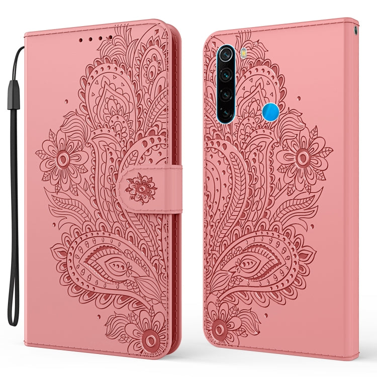 For Xiaomi Redmi Note 8 Peacock Embossed Pattern Horizontal Flip Leather Case with Holder & Card Slots & Wallet & Lanyard