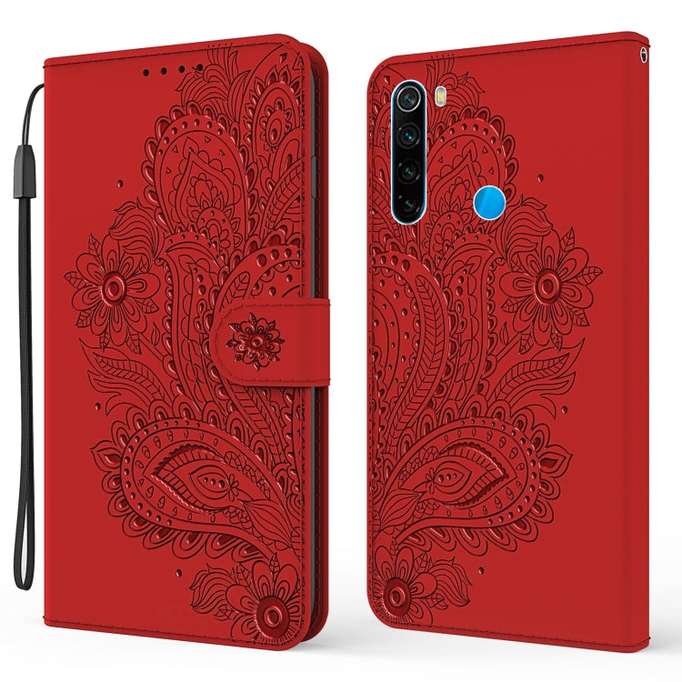 For Xiaomi Redmi Note 8 Peacock Embossed Pattern Horizontal Flip Leather Case with Holder & Card Slots & Wallet & Lanyard