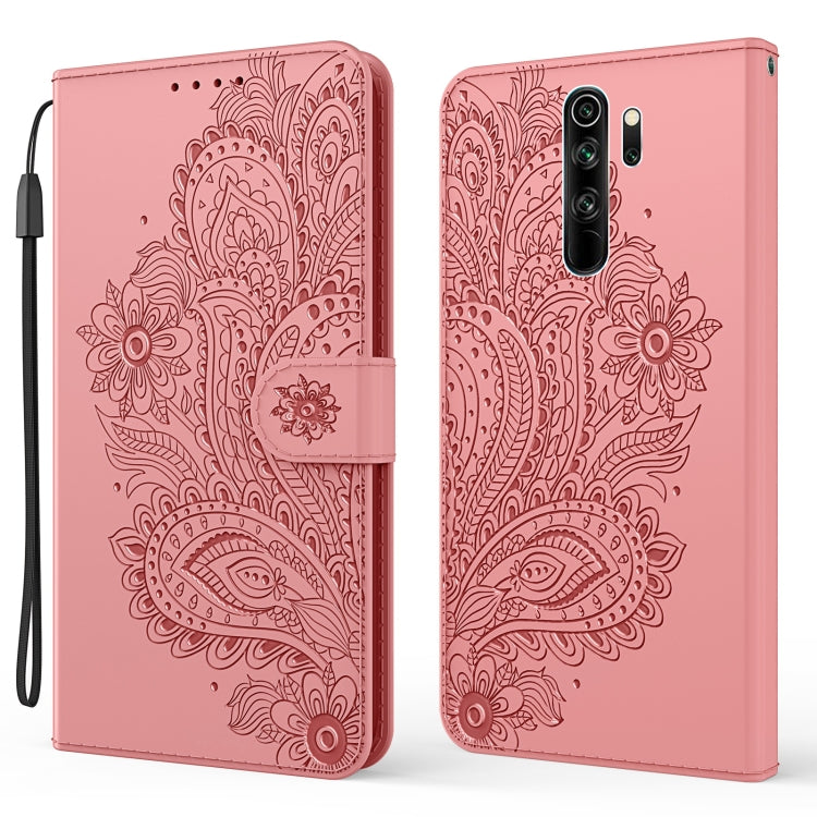 For Xiaomi Redmi Note 8 Pro Peacock Embossed Pattern Horizontal Flip Leather Case with Holder & Card Slots & Wallet & Lanyard