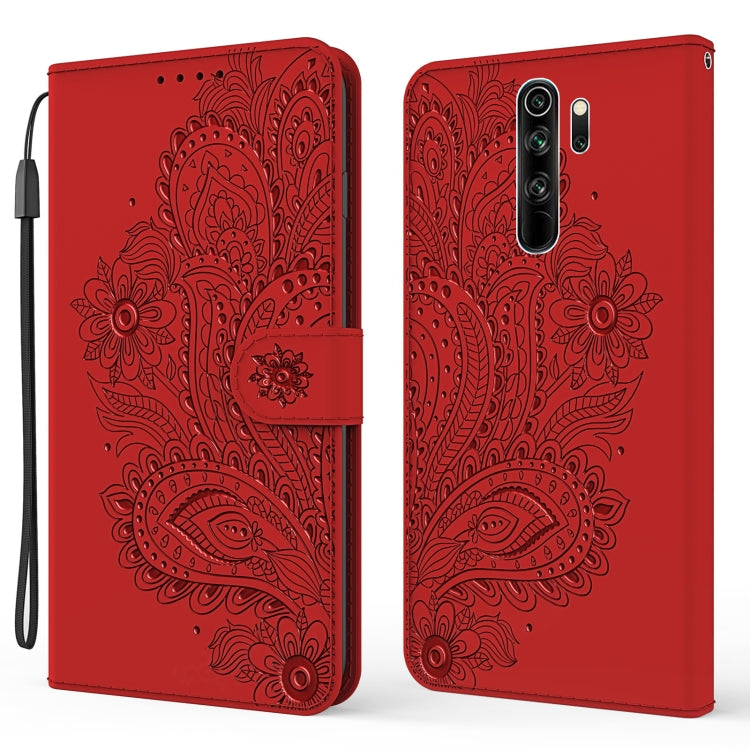 For Xiaomi Redmi Note 8 Pro Peacock Embossed Pattern Horizontal Flip Leather Case with Holder & Card Slots & Wallet & Lanyard