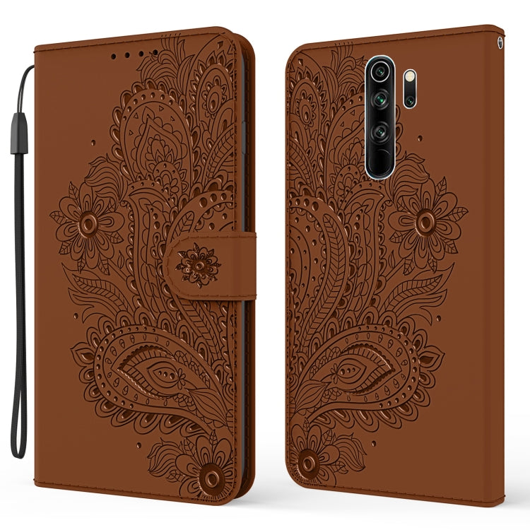 For Xiaomi Redmi Note 8 Pro Peacock Embossed Pattern Horizontal Flip Leather Case with Holder & Card Slots & Wallet & Lanyard