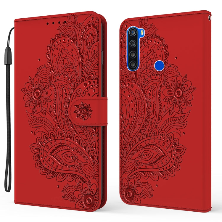For Xiaomi Redmi Note 8T Peacock Embossed Pattern Horizontal Flip Leather Case with Holder & Card Slots & Wallet & Lanyard