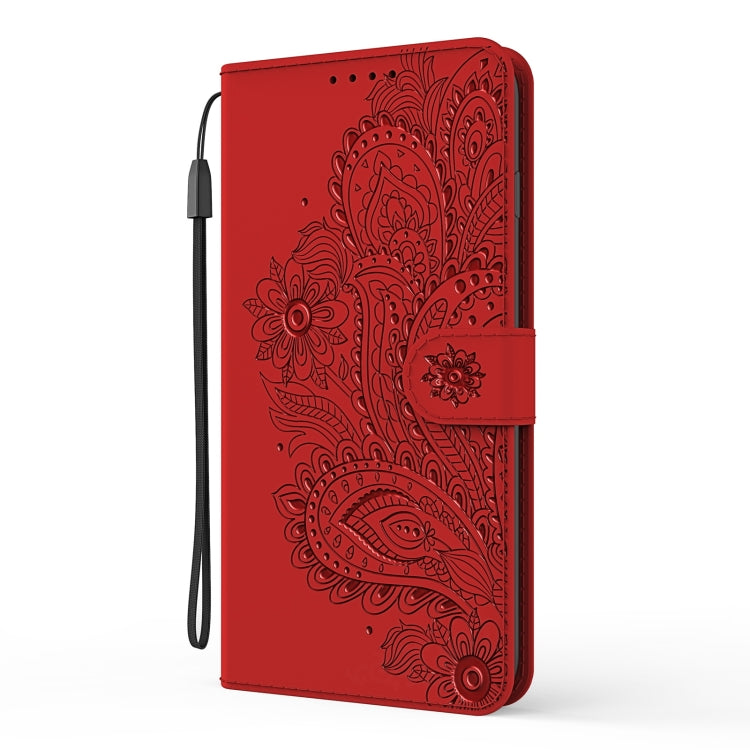 For Xiaomi Redmi Note 8T Peacock Embossed Pattern Horizontal Flip Leather Case with Holder & Card Slots & Wallet & Lanyard