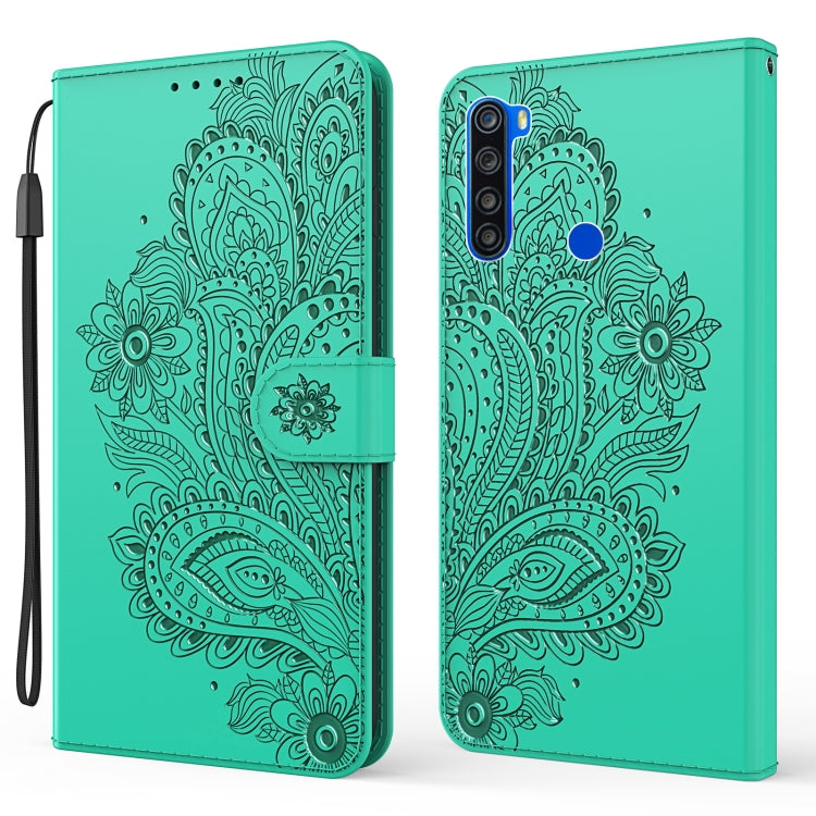 For Xiaomi Redmi Note 8T Peacock Embossed Pattern Horizontal Flip Leather Case with Holder & Card Slots & Wallet & Lanyard
