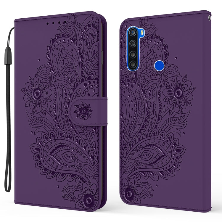 For Xiaomi Redmi Note 8T Peacock Embossed Pattern Horizontal Flip Leather Case with Holder & Card Slots & Wallet & Lanyard