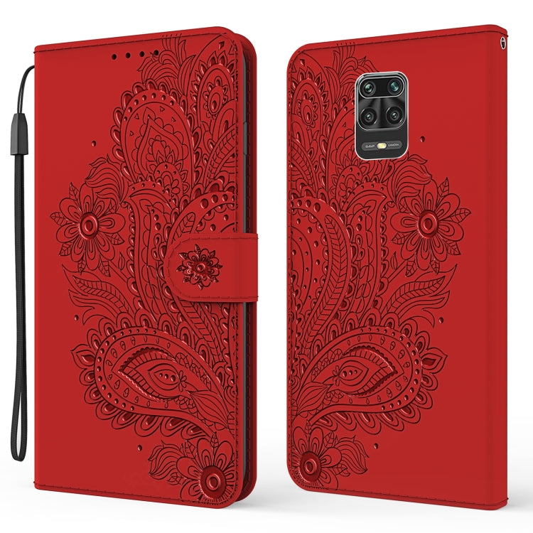 For Xiaomi Redmi Note 9S / Note 9 Pro Peacock Embossed Pattern Horizontal Flip Leather Case with Holder & Card Slots & Wallet & Lanyard