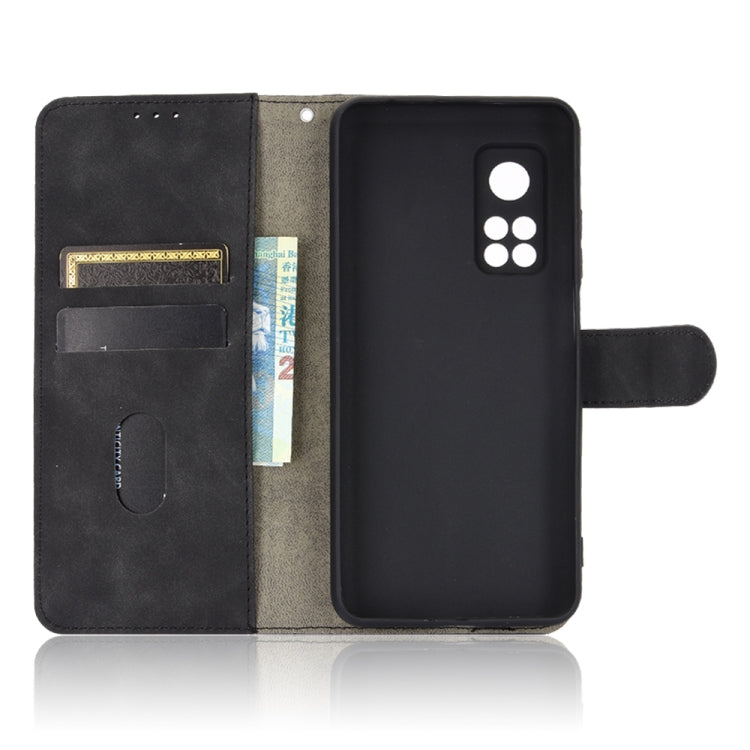 For Xiaomi Mi 10T Solid Color Skin Feel Magnetic Buckle Horizontal Flip Calf Texture PU Leather Case with Holder & Card Slots & Wallet