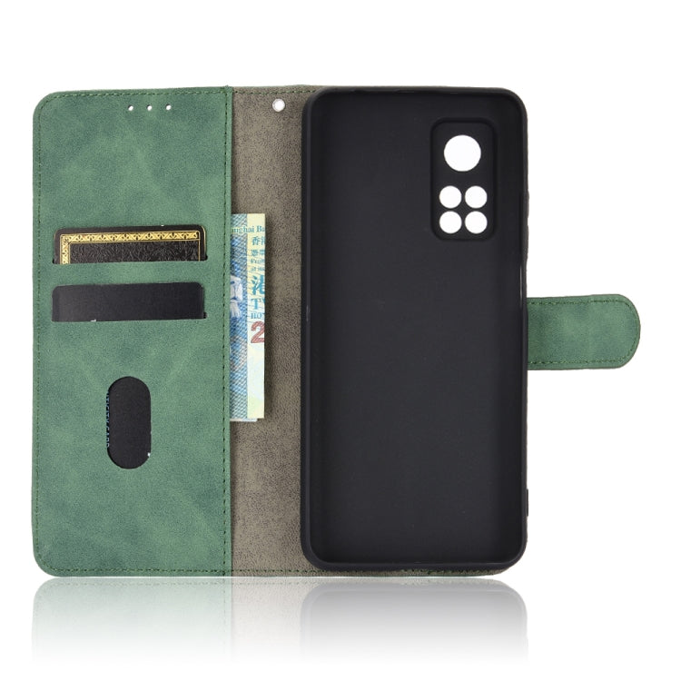 For Xiaomi Mi 10T Solid Color Skin Feel Magnetic Buckle Horizontal Flip Calf Texture PU Leather Case with Holder & Card Slots & Wallet