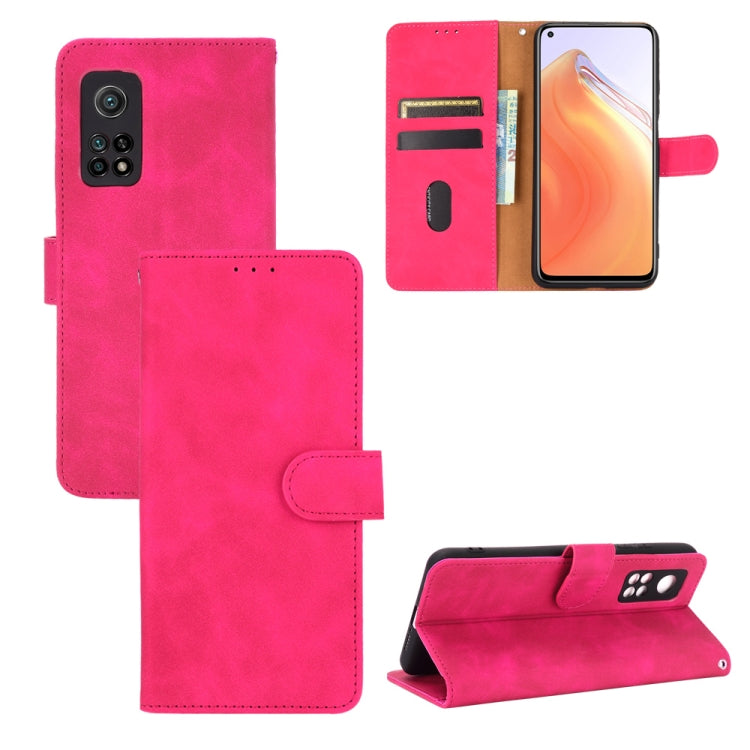For Xiaomi Mi 10T Solid Color Skin Feel Magnetic Buckle Horizontal Flip Calf Texture PU Leather Case with Holder & Card Slots & Wallet