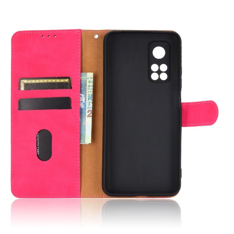 For Xiaomi Mi 10T Solid Color Skin Feel Magnetic Buckle Horizontal Flip Calf Texture PU Leather Case with Holder & Card Slots & Wallet