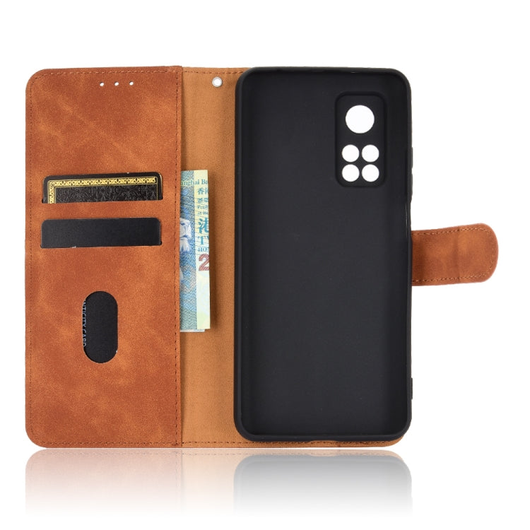 For Xiaomi Mi 10T Solid Color Skin Feel Magnetic Buckle Horizontal Flip Calf Texture PU Leather Case with Holder & Card Slots & Wallet