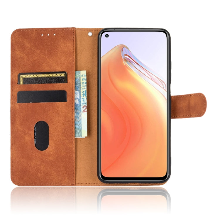 For Xiaomi Mi 10T Solid Color Skin Feel Magnetic Buckle Horizontal Flip Calf Texture PU Leather Case with Holder & Card Slots & Wallet