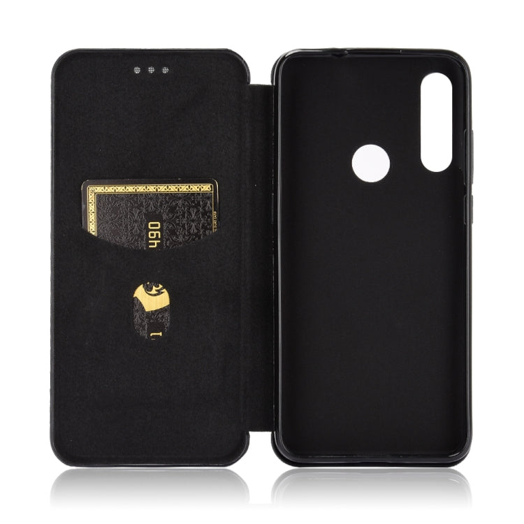 For Alcatel 1SE 2020 Carbon Fiber Texture Horizontal Flip TPU + PC + PU Leather Case with Card Slot