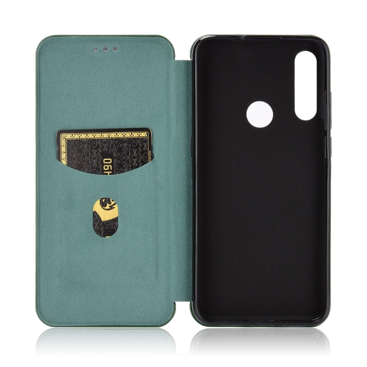 For Alcatel 1SE 2020 Carbon Fiber Texture Horizontal Flip TPU + PC + PU Leather Case with Card Slot