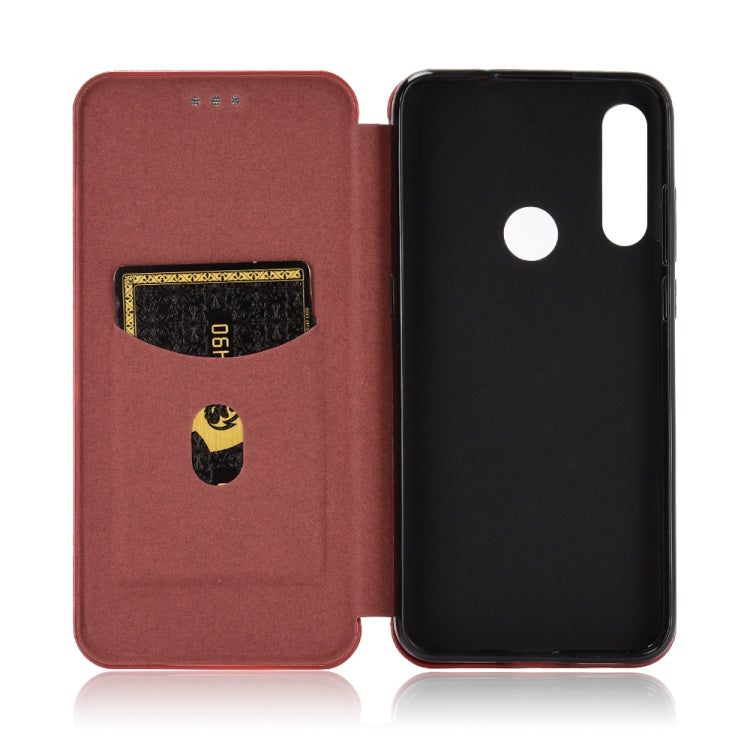 For Alcatel 1SE 2020 Carbon Fiber Texture Horizontal Flip TPU + PC + PU Leather Case with Card Slot