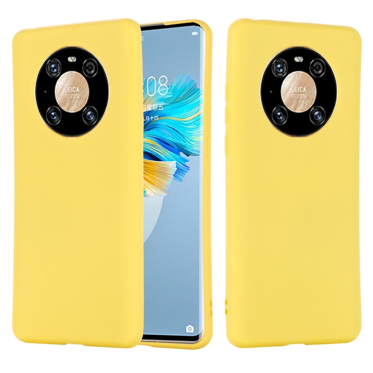 For Huawei Mate 40 Pro Pure Color Liquid Silicone Shockproof Full Coverage Case