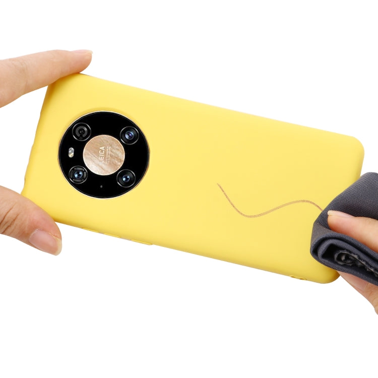 For Huawei Mate 40 Pro Pure Color Liquid Silicone Shockproof Full Coverage Case