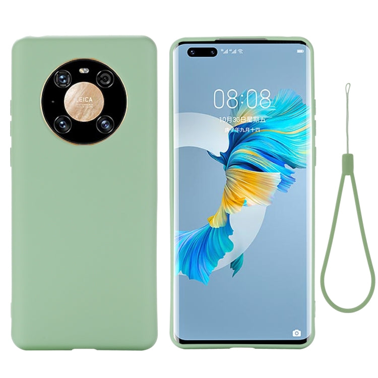 For Huawei Mate 40 Pro Pure Color Liquid Silicone Shockproof Full Coverage Case